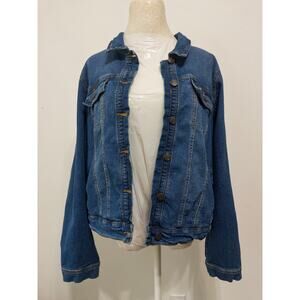 Social Standard by Sanctuary denim jacket sz XL cowgirl chic western urban cool